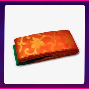 Cotton All self Saree Golden yellow - Image 2