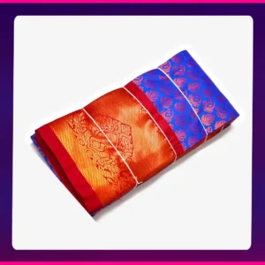 Aathira All Self Sarees Blue - Image 2