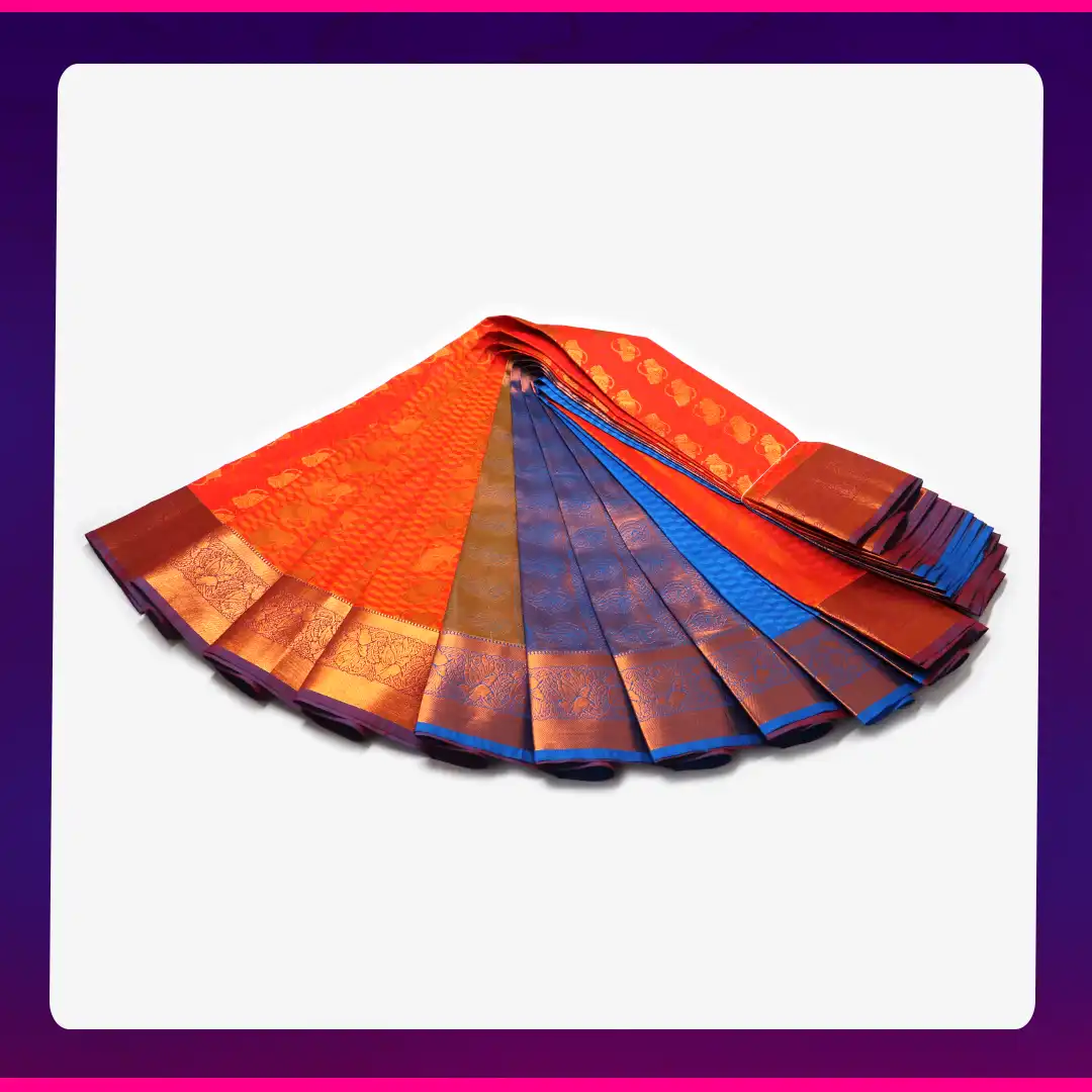 korvai all self sarees