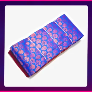 Aathira All Self Sarees Blue - Image 3